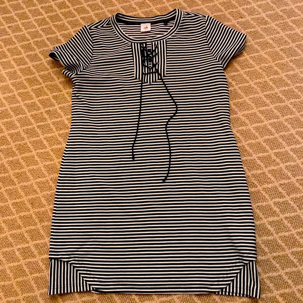 Cabi blue and white stripe dress. Size medium